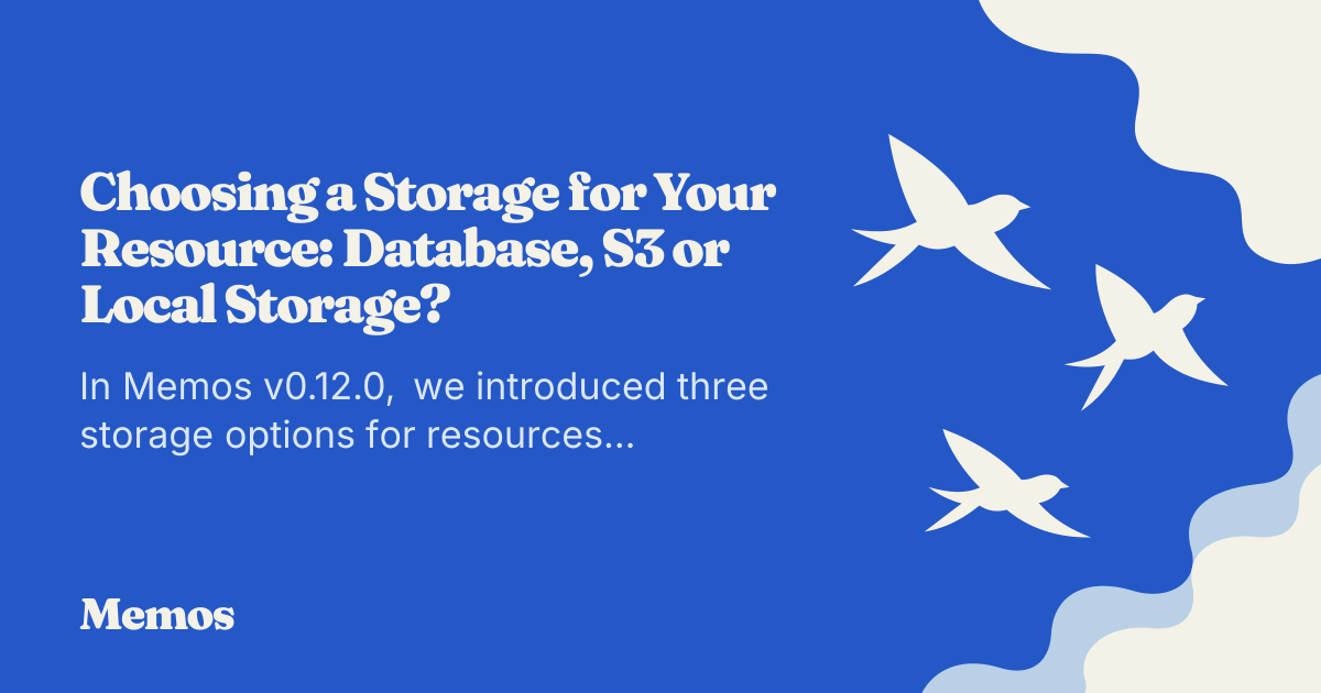 Choosing a Storage for Your Resource: Database, S3 or Local Storage ...