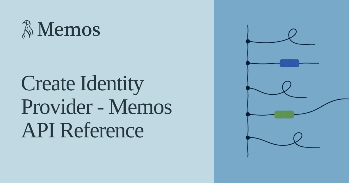 Create Identity Provider - Memos